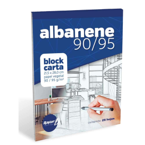 Block papel albanene grueso 25 hojas