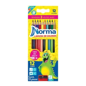 Paquete de 12 colores triangulares Norma o Prismacolor