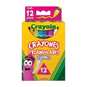 Crayones triangulares jumbo 12pz