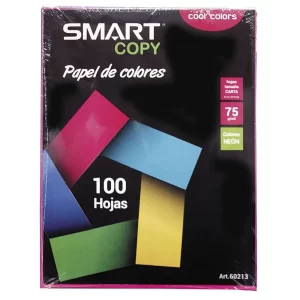 Paquete 100 hojas colores carta