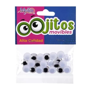Ojos móviles 10mm 20pz