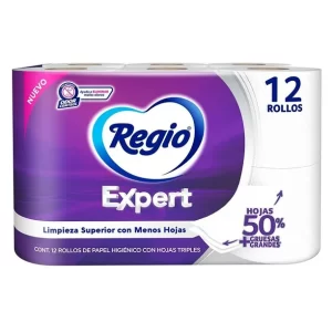 Paquete de papel higienico 12 rollos