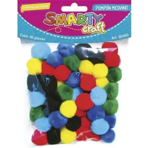 Bolsa de pompones medianos 50pz