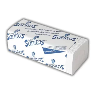 Toalla interdoblada de papel (sanitas)