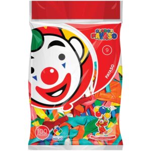 Globo Redondo N?mero 9 Bolsa con 100 Piezas