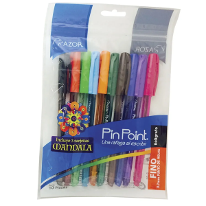 Paquete de plumas diferentes colores (10 piezas)