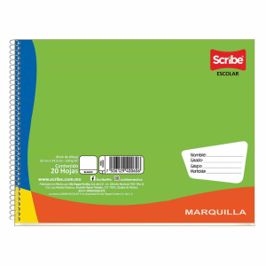 Cuaderno de dibujo marquilla 20 hojas espiral